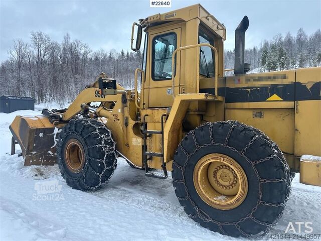 Yükleyici CAT 950F wheel loader w/ 2 buckets and pallet forks