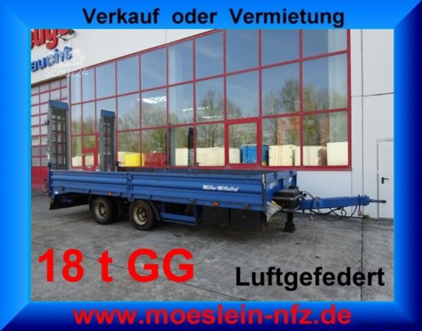 Rimorchio a pianale ribassato Müller-Mitteltal ETUE-TA 18,0  18 t GG Tandemtieflader