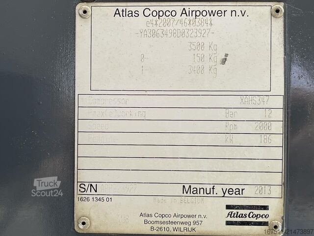 Compresseur frigorifique Atlas Copco XAHS 347 CD - N