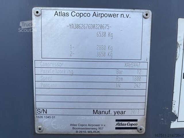 Compressore frigorifero Atlas Copco XAHS 447 CD - N
