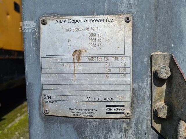 Compresseur frigorifique Atlas Copco XAMS 1150 CD - N