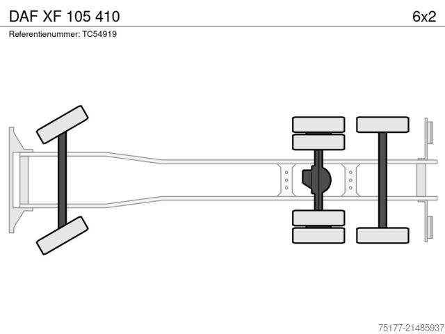 Atrelado da plataforma DAF XF 105 410