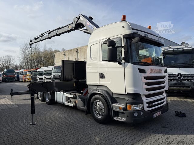 Platforminis sunkvežimis Scania R440 6X2*4 Kran HMF 5020 K5