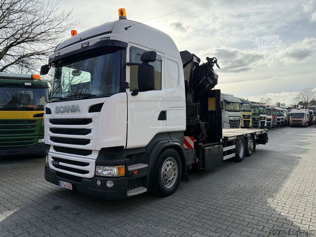 Platforminis sunkvežimis Scania R440 6X2*4 Kran HMF 5020 K5