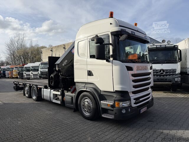 Platforminis sunkvežimis Scania R440 6X2*4 Kran HMF 5020 K5