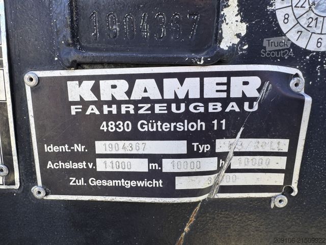 Tippsemitrailer KRAMER KS 20LL Lenk Achse Zwillingsreifen