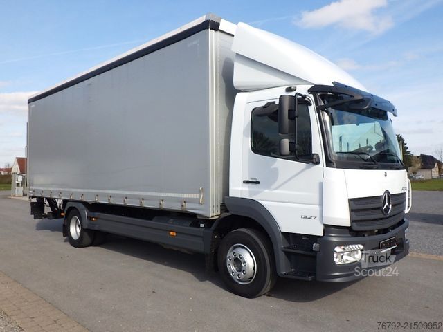 LKW mit Pritsche & Plane MERCEDES-BENZ 1327 L Atego 4 Pritsche 7,3m/LBW/AHK/Klima/55tkm