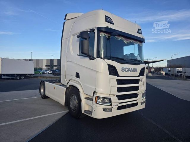 Standard dragbil SCANIA R450, Retarder, Kipphydr., ALCOA LM