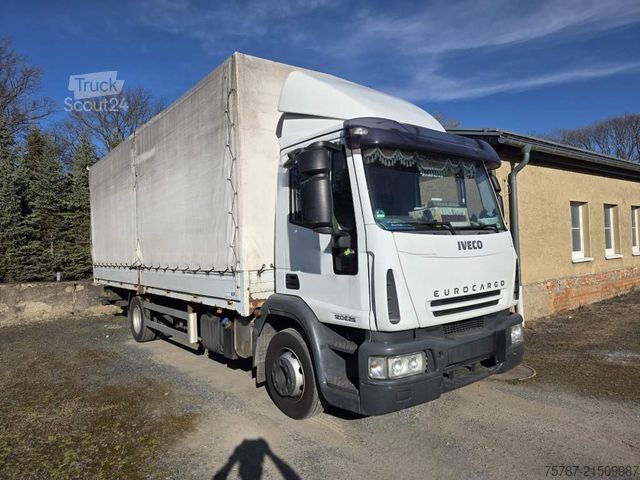 Camião plataforma com lona IVECO 120E25 Pritsche&Plane,Ladebordwand 1,5 To