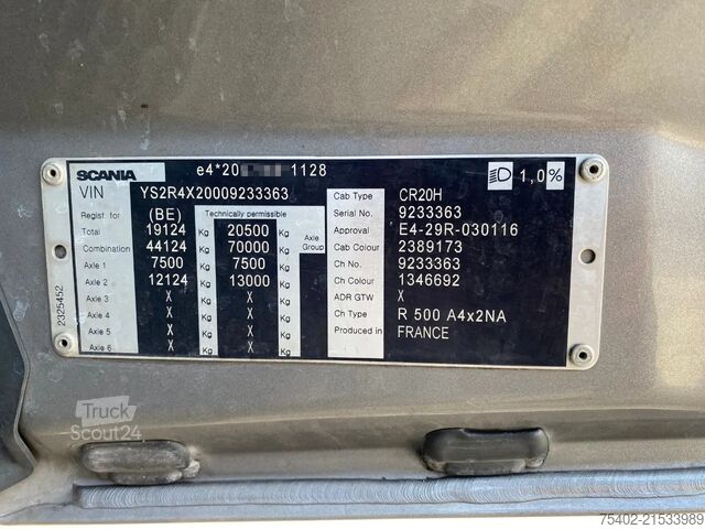 Standard tractor Scania R500 NGS / Retarder / 2x Tank / Full Spoilers