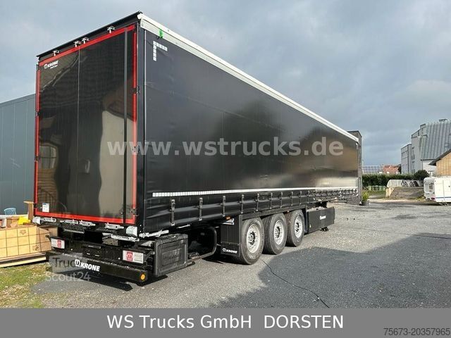 Auflieger mit Pritsche & Plane KRONE Planauflieger SDP 27 Edscha, Rungen