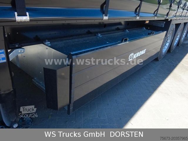 Auflieger mit Pritsche & Plane KRONE Planauflieger SDP 27 Edscha, Rungen