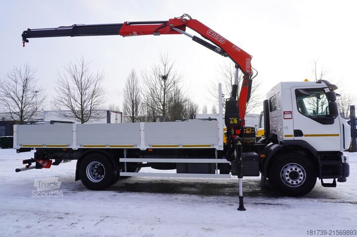 Бортовий з краном Renault C280 DTI 8/ FASSI crane F135A.22/ 8units