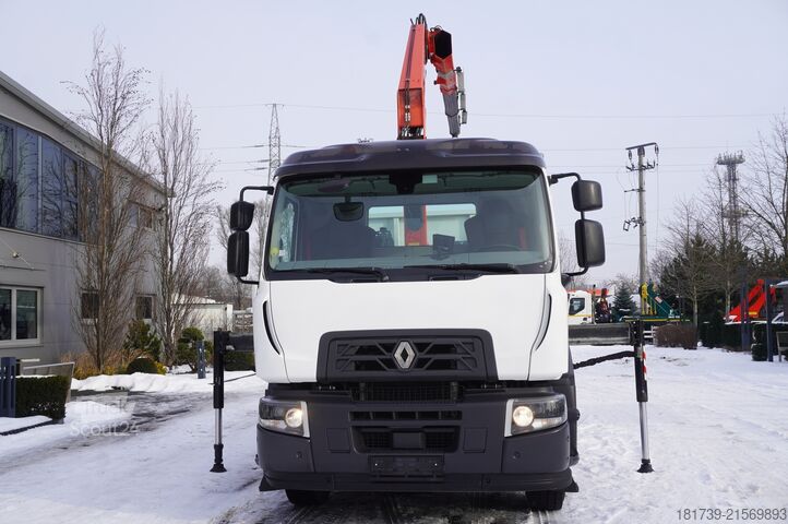 Бортовий з краном Renault C280 DTI 8/ FASSI crane F135A.22/ 8units