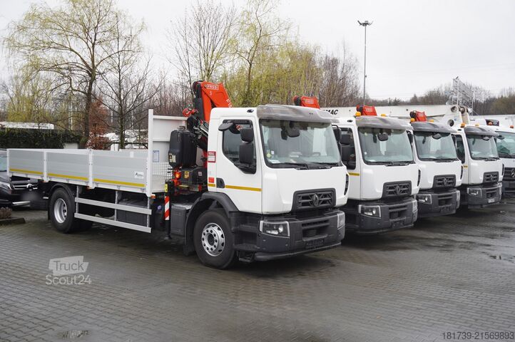 Бортовий з краном Renault C280 DTI 8/ FASSI crane F135A.22/ 8units