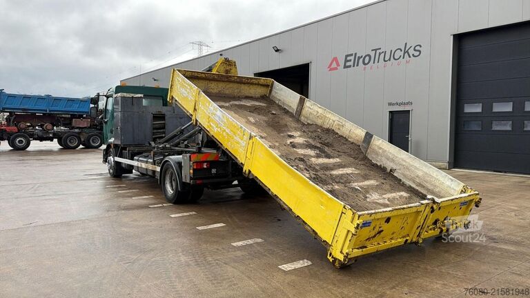 Containertransport (haakarmsysteem) Volvo FL 240 (BELGIAN TRUCK / HYVALIFT / WHEELBASE 47...