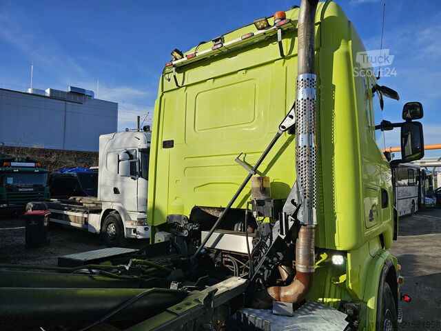 Camión portacontenedores de gancho SCANIA R500 LB6X2HHZ, RETARDER Blatt/Blatt 3xPi