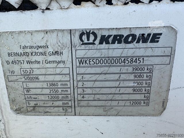 čemodāns Krone SD 27 Koffer / Textil / Conefctie / BPW Axles /...