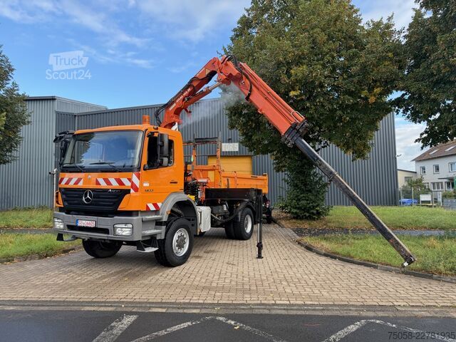 Kuorma-autoon asennettu nosturi Mercedes-Benz AXOR 1833 - 4x4 - Kipper - Kran - EURO5
