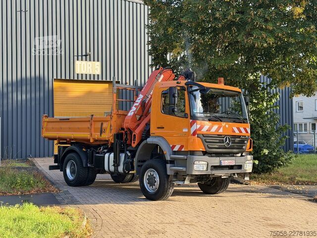 Kuorma-autoon asennettu nosturi Mercedes-Benz AXOR 1833 - 4x4 - Kipper - Kran - EURO5