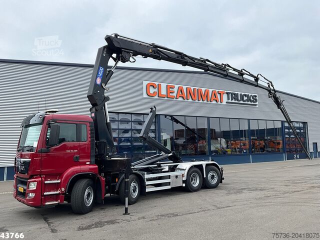 Crane truck Man TGS 35.480 8x4H Euro 6 HMF 40 Tonmeter laadkraa...