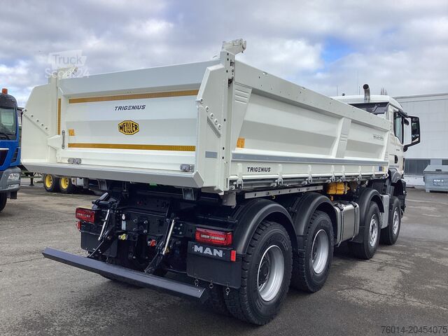 Camión volquete trilateral MAN TGS 35.520 8x4 BB CH Retarder Meiller
