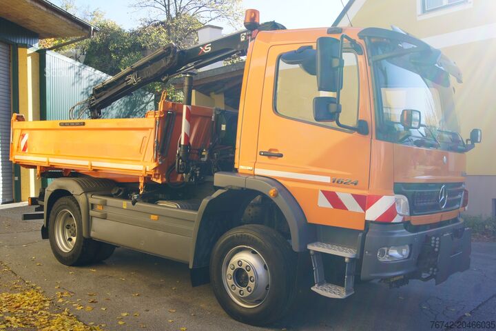 Billenő teherautó Mercedes-Benz ATEGO 1624 4x4/TÜV/Euro 5/HIAB/MEILLER/Winterdienst