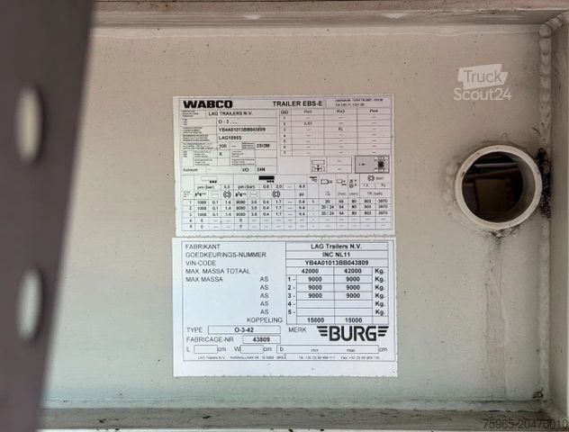 Chladený náves Burg VAN BEURDEN ISOLATED BOX HYDRAROLLS CARRIER