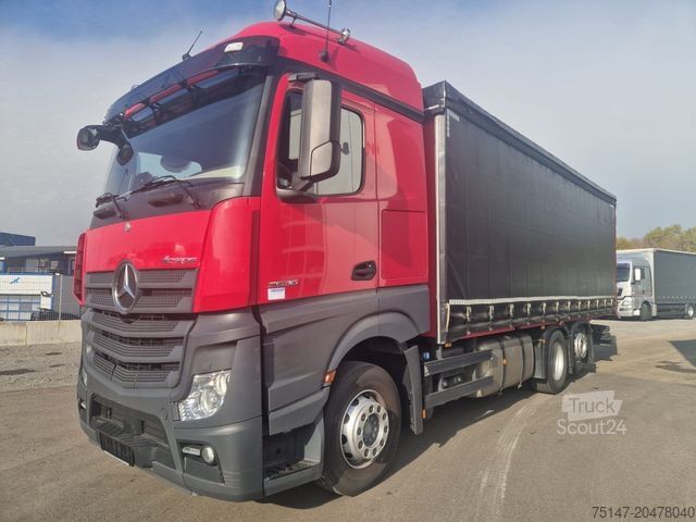 Camion plateau avec bâche MERCEDES-BENZ 2536 L 6x2*4 Lenk/Lift Retarder Edscha ACC
