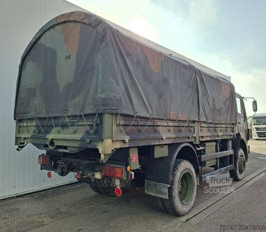 Camion plateau avec bâche MERCEDES-BENZ 1017 A 4x4 5t TMIL 3-Sitze Allrad Pritsche+Plane