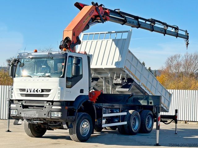 Teherautóra szerelt daru IVECO TRAKKER 360 * Kipper 5,15m* KRAN /FUNK * 6x6