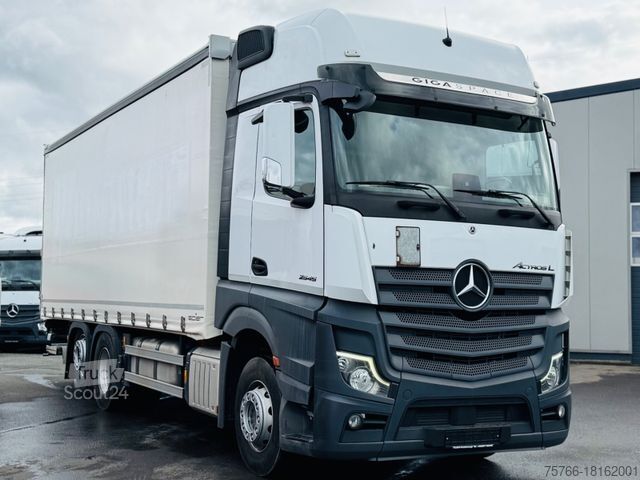 Camión plataforma con toldo MERCEDES-BENZ ACTROS 2545 / GIGA / RETARDER  / LENKACHSE / LBW