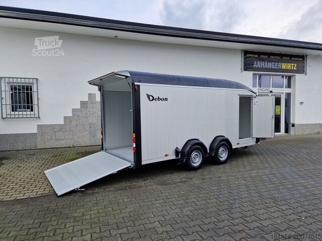 Príves pro osobní automobil Debon Cheval Liberté debon Roadster 900 3500kg Pulmann 100 kmH Alukoffer verfügbar