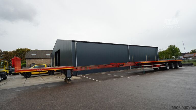 Platform aanhanger Nooteboom 3 AXLE FLATBED 3X EXTENDABLE TRAILER 43.95mtr T...