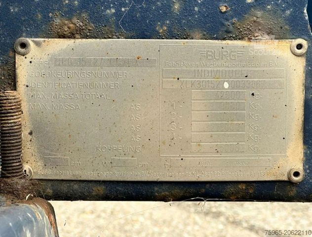 Maināmās virsbūves puspiekabe Burg BPO 15-27 CCXHX BPW AXLES DISC BRAKES 40 FT