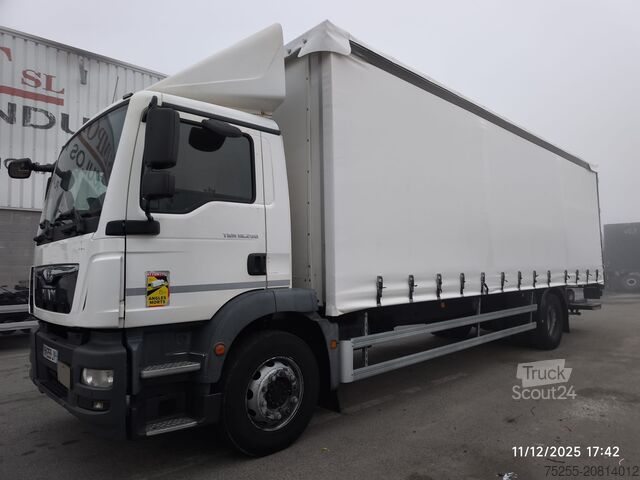 φορτηγό πλατφόρμα με μουσαμά MAN 18.290 TGM