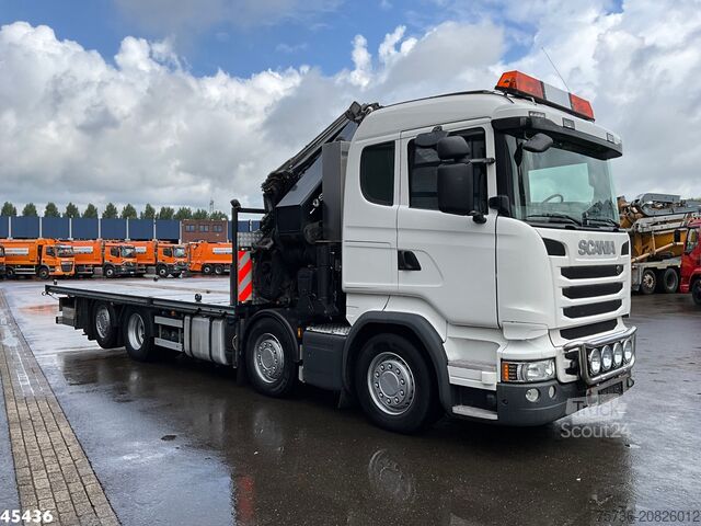 Kranbil Scania R490 8x2 Euro 6 Retarder HMF 85 Tonmeter laadkr...