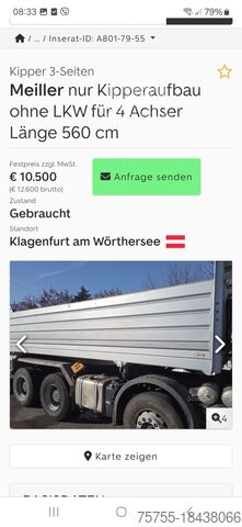 Самоскид MEILLER Kipperaufbau 3-Seiten 5,60m