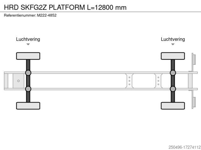 Plošinový nosič HRD SKFG2Z PLATFORM L=12800 mm