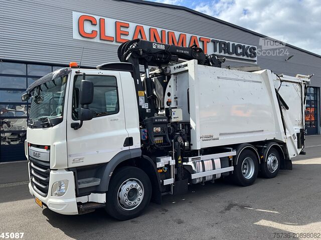 Veicolo per la raccolta dei rifiuti DAF FAN CF 290 Euro 6 Hiab 21 Tonmeter laadkraan Ju...
