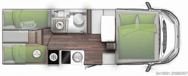 Alkoof camper FORSTER A 699EB Driver Assistance Packet Markise RFK