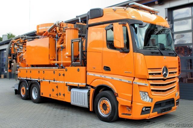Vakuová cisterna MERCEDES-BENZ Actros 2848 6x2 Kroll 14,5m³ WRG Saug-Druck-HD