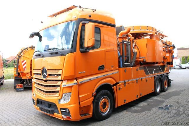 Vakuová cisterna MERCEDES-BENZ Actros 2848 6x2 Kroll 14,5m³ WRG Saug-Druck-HD