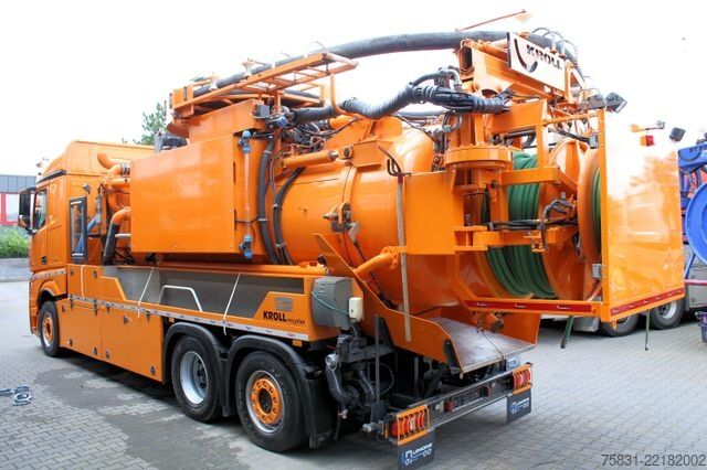 Vakuová cisterna MERCEDES-BENZ Actros 2848 6x2 Kroll 14,5m³ WRG Saug-Druck-HD