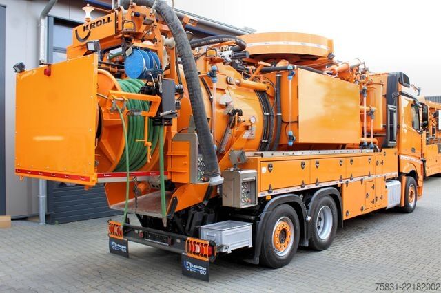 Vakuová cisterna MERCEDES-BENZ Actros 2848 6x2 Kroll 14,5m³ WRG Saug-Druck-HD