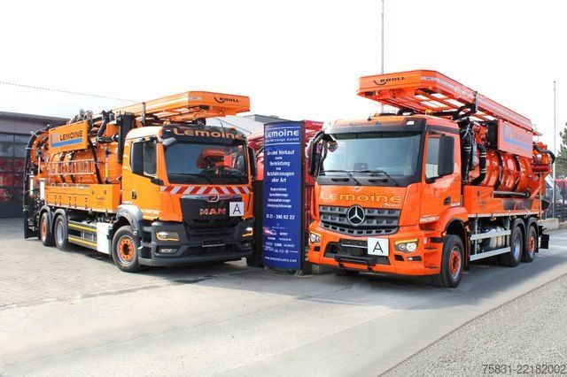 Vakuová cisterna MERCEDES-BENZ Actros 2848 6x2 Kroll 14,5m³ WRG Saug-Druck-HD