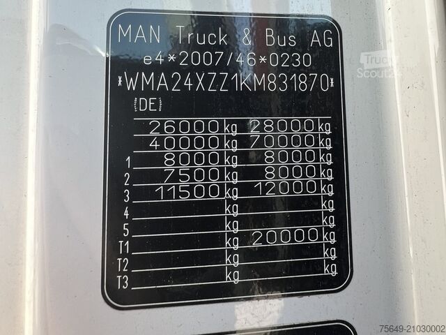 Speciale doeleinden vrachtwagen MAN TGX 26.500 6X2/4 BLS TGX 26.500 6X2/4 BLS, Intarder, Vorlauflenk-/lift, XXL-Fahrerhaus, 70t