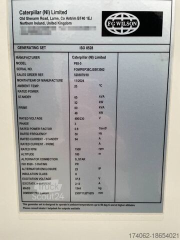 Aggregato FG Wilson P65-5 - 65 kVA Genset - DPX-16006