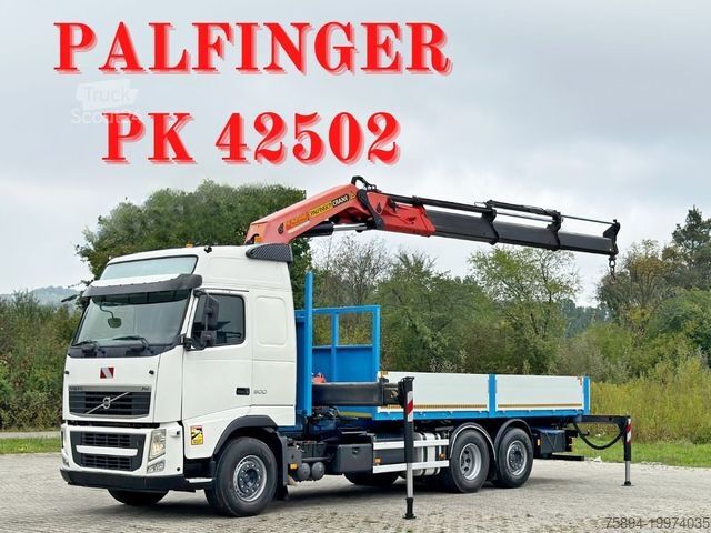 Кран-манипулятор на шасси грузовика VOLVO FH 500 * PRITSCHE 6,05 m* PK 42502 + FUNK *TOP