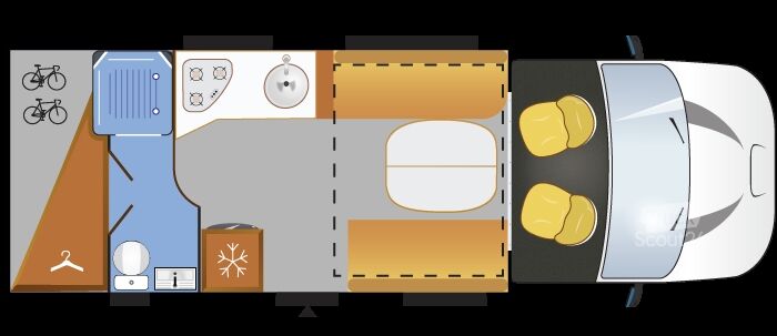 Teilintegriertes Wohnmobil Challenger Mago 260 TV,Sat,Solar,Rückfahrk.,FRH....